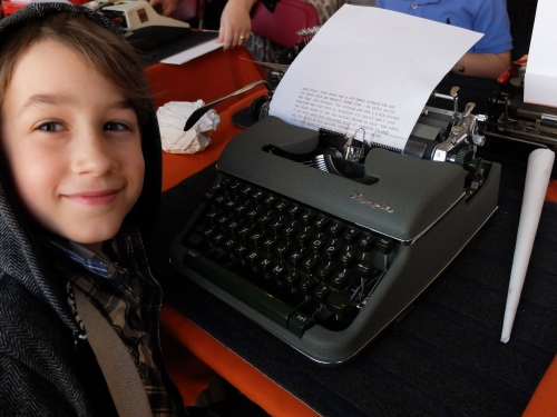 This young man comes from a typewriter-equipped home; he set to  and immediately began a chapter story.